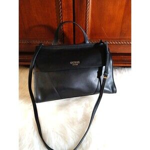 NEW GUESS Black SHAWNA Top Handle Satchel w/Crossbody Bag Buttery Soft!